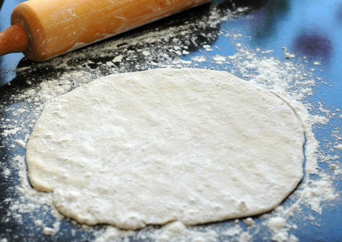 ausgerollter Hefeteig